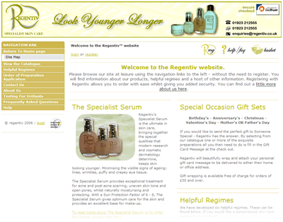 regentiv website screen shot